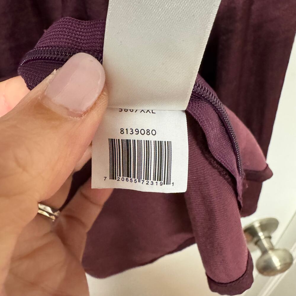 1.State Wine Red Womens Drop Waist Surplice Faux Wrap Blouse Top Size XXL 2XL - Picture 7 of 9